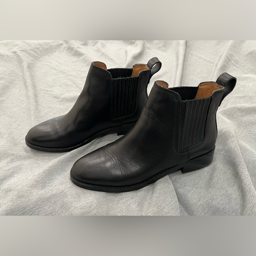 EUC madewell women’s ainsley chelsea boots black sz 6